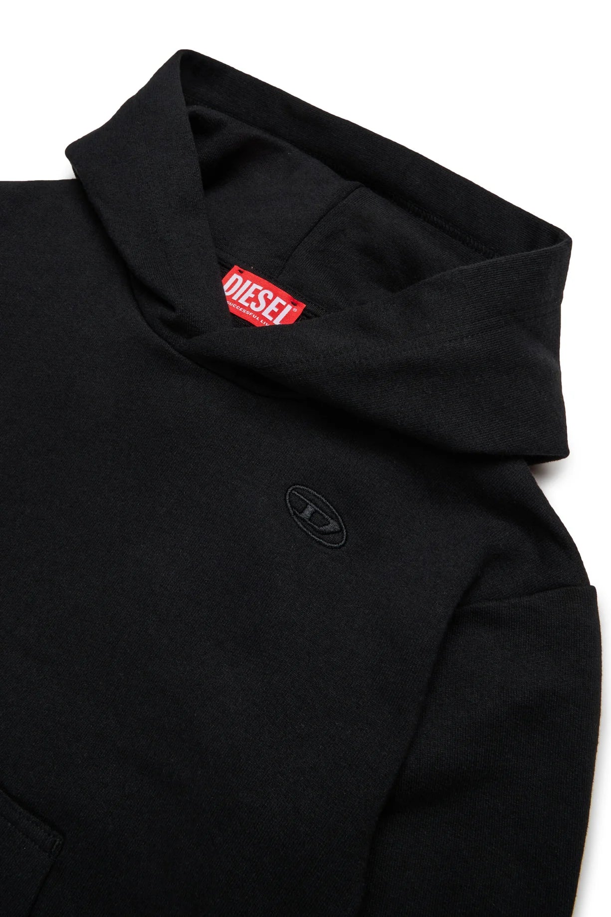 FELPA NERA CON LOGO OVAL D DIESEL - Angel Luxury