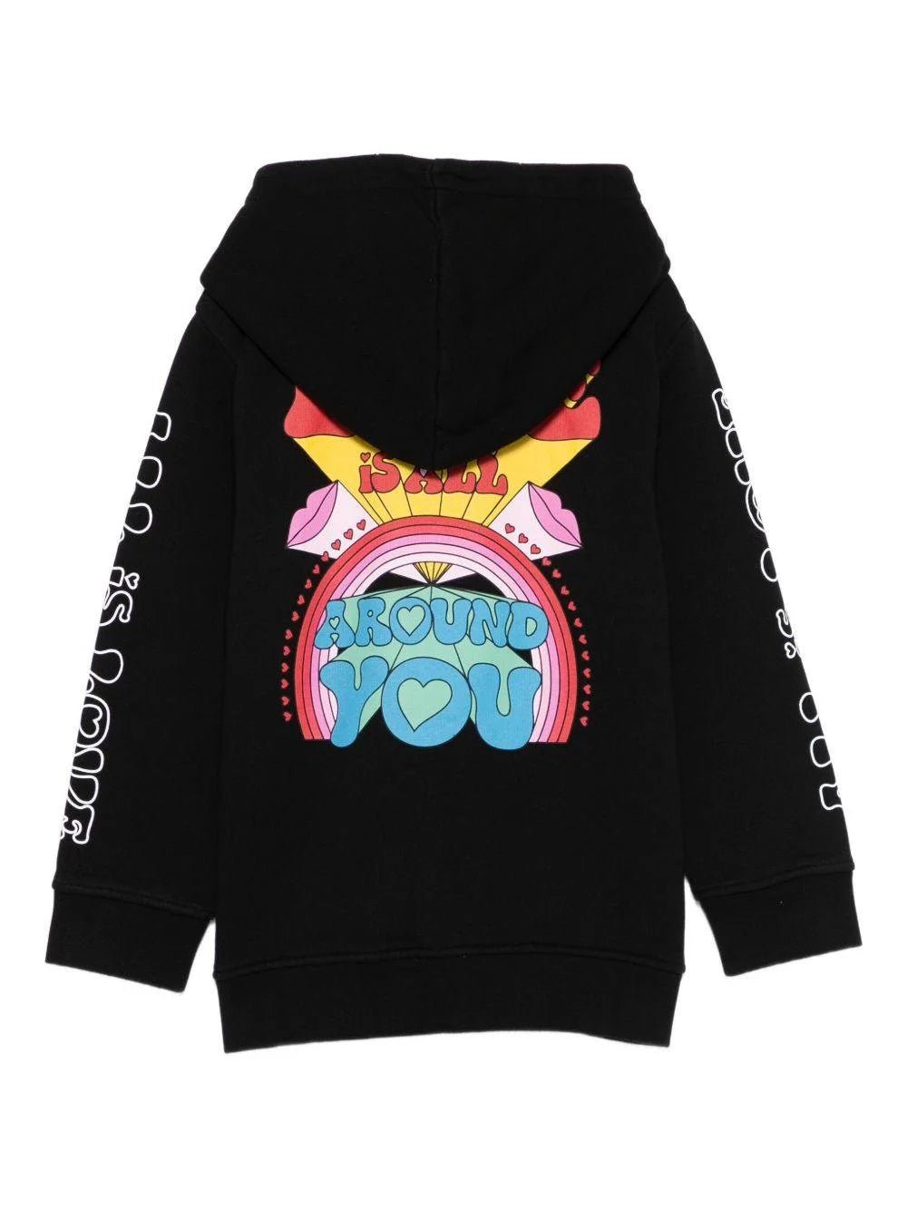 FELPA NERA CON STAMPA A FORMA DI CUORE STELLA MCCARTNEY - Angel Luxury