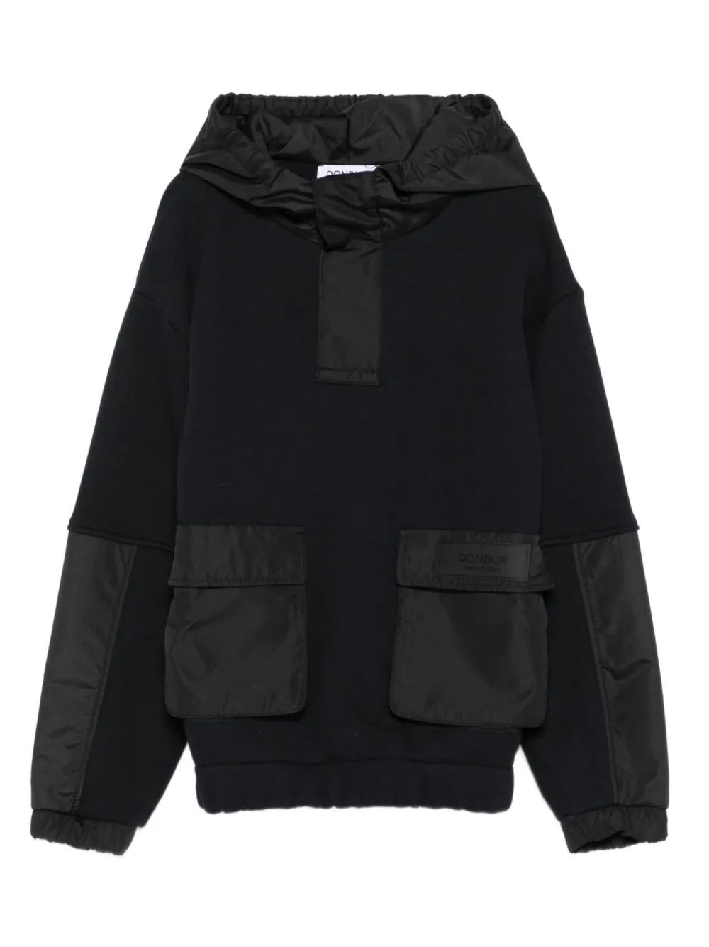 FELPA NERA CON TASCONI LUCIDI DONDUP - Angel Luxury
