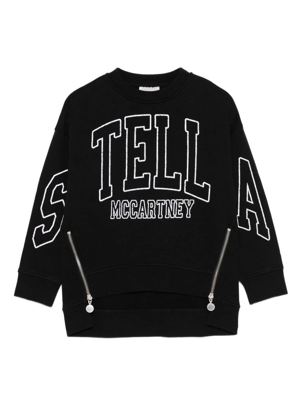 FELPA NERA CON ZIP LATERALI STELLA MCCARTNEY - Angel Luxury