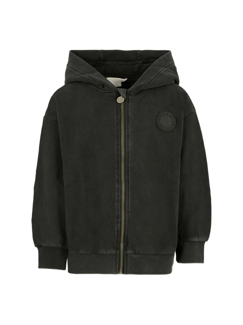 FELPA NERA CON ZIP LOGO SUL RETRO VERDE STELLA MCCARTNEY - Angel Luxury