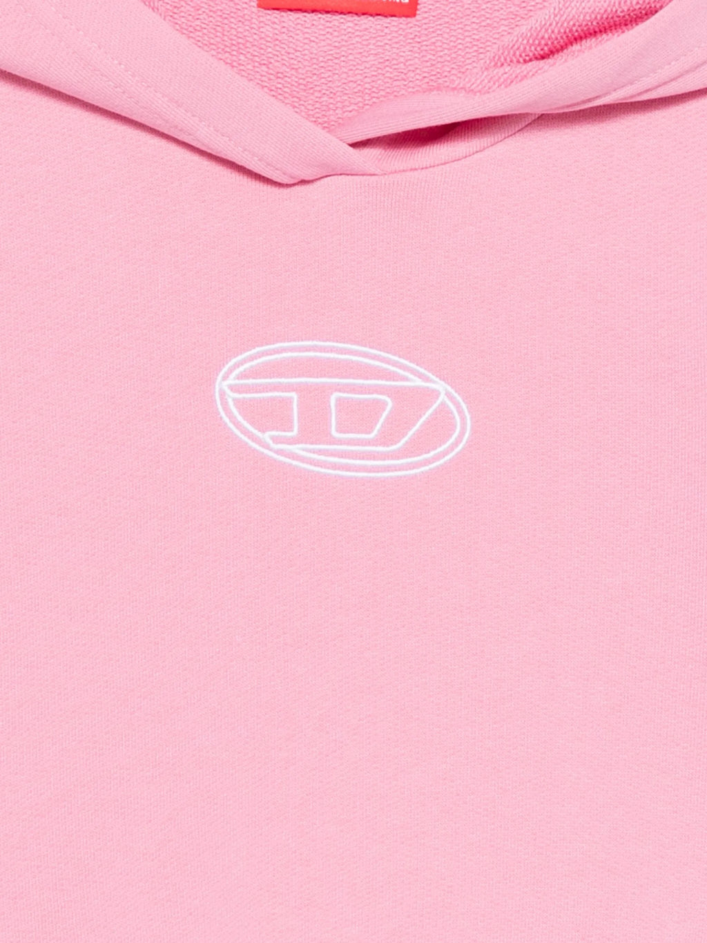FELPA ROSA CON CAPPUCCIO CON LOGO BIANCO DIESEL - Angel Luxury