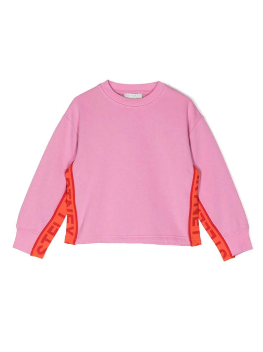 FELPA ROSA CON FASCE LATERALI STELLA MCCARTNEY - Angel Luxury