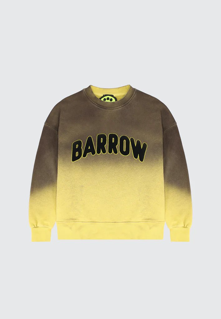 FELPA SFUMATA VERDE/GIALLO CON LOGO NERO BARROW - Angel Luxury