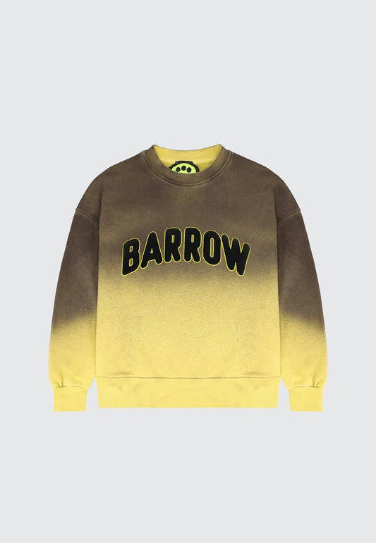 FELPA SFUMATA VERDE/GIALLO CON LOGO NERO BARROW - Angel Luxury
