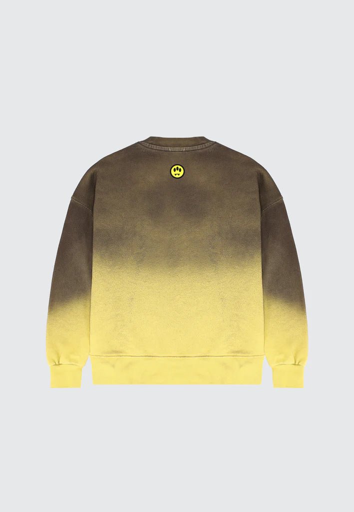FELPA SFUMATA VERDE/GIALLO CON LOGO NERO BARROW - Angel Luxury
