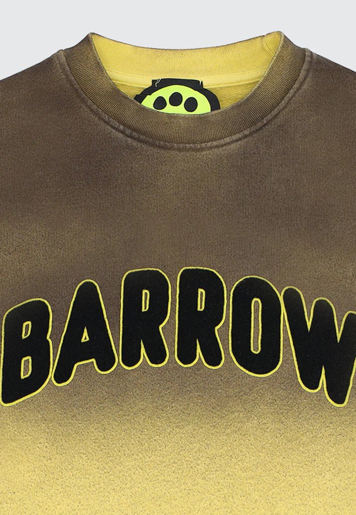 FELPA SFUMATA VERDE/GIALLO CON LOGO NERO BARROW - Angel Luxury