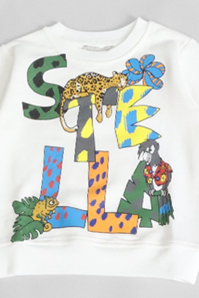 Felpa StellaMcCartney bianca con animali - Angel Luxury