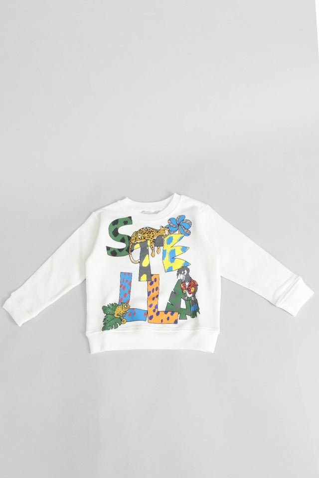 Felpa StellaMcCartney bianca con animali - Angel Luxury