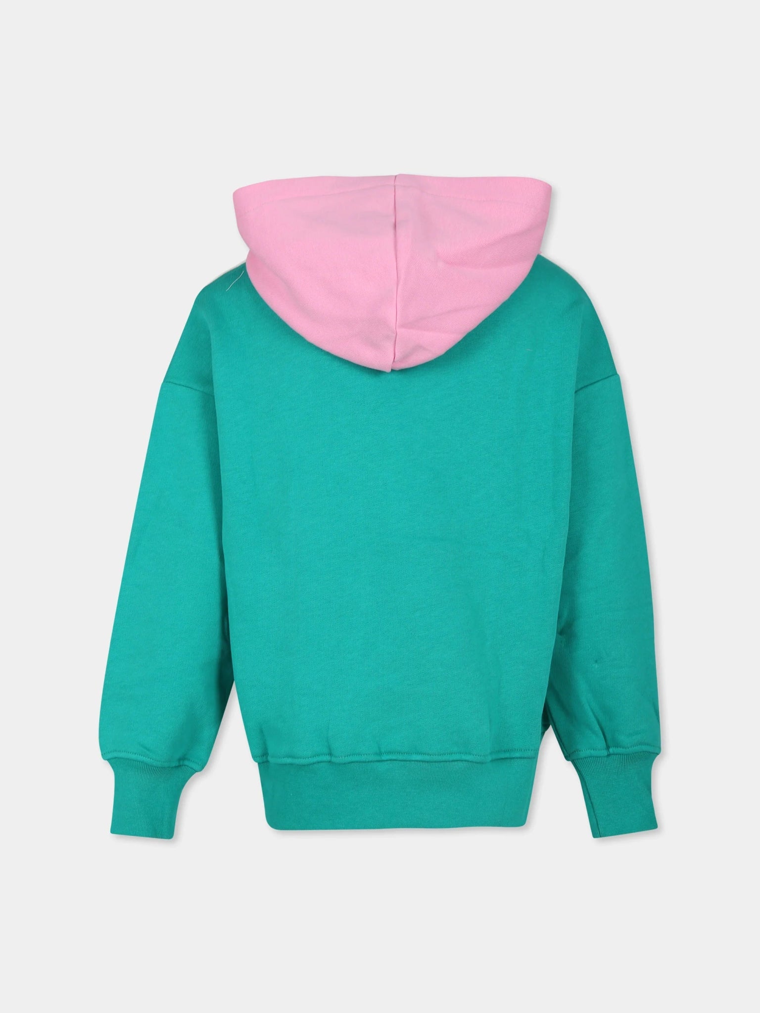 FELPA VERDE CON CAPPUCCIO MSGM - Angel Luxury