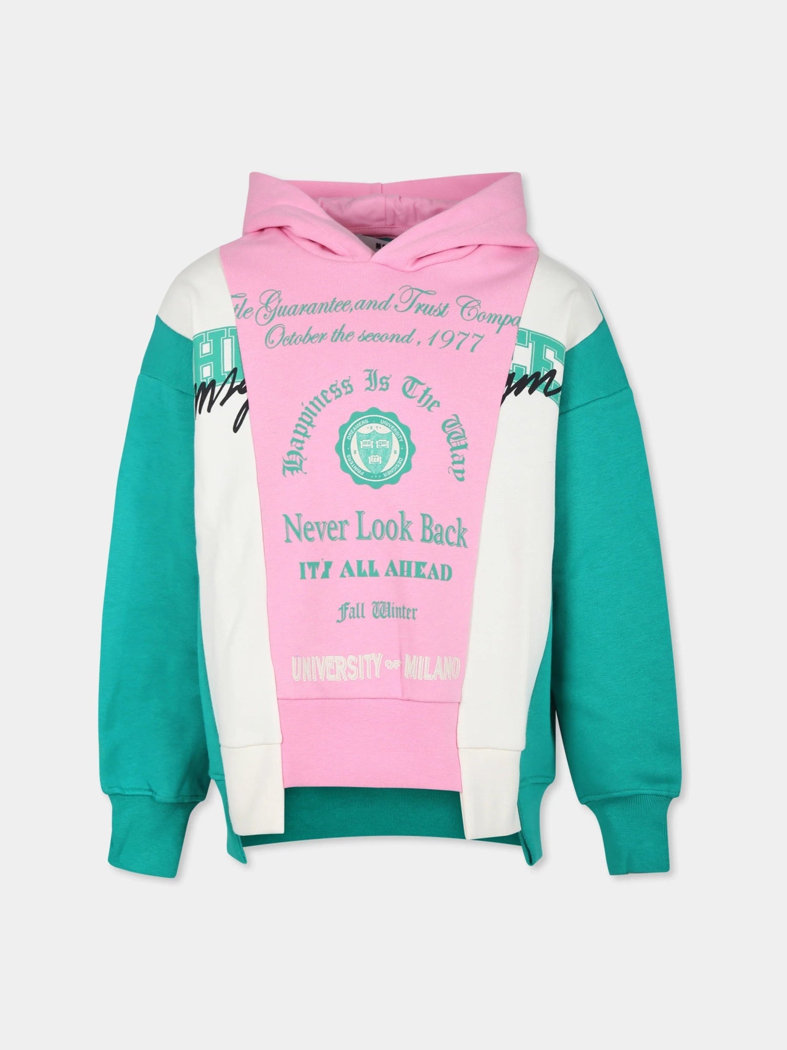 FELPA VERDE CON CAPPUCCIO MSGM - Angel Luxury