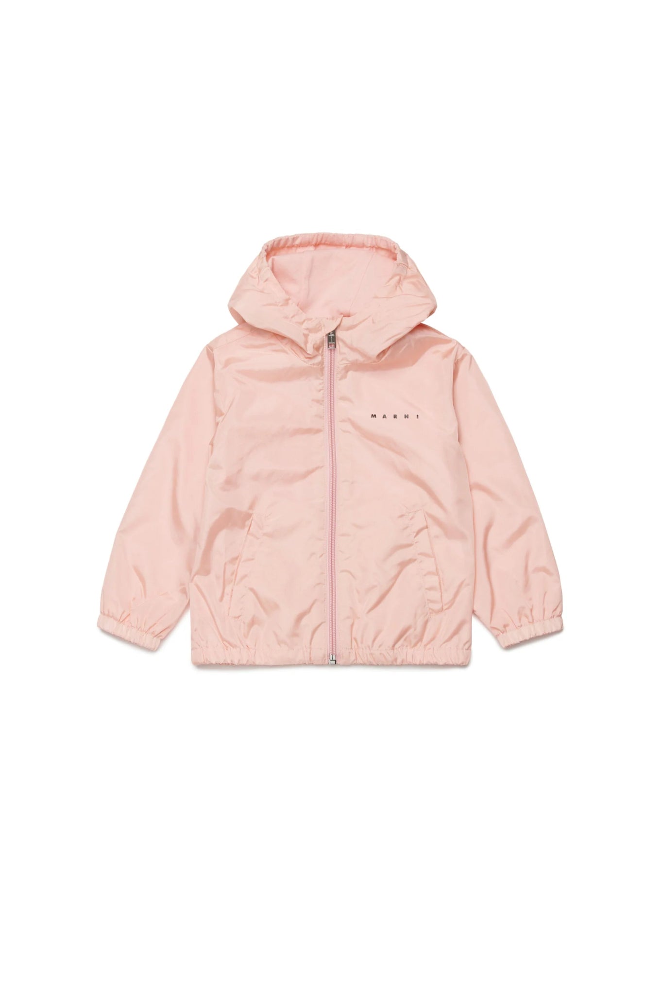 GIACCA ANTIVENTO ROSA CON LOGO NERO MARNI - Angel Luxury