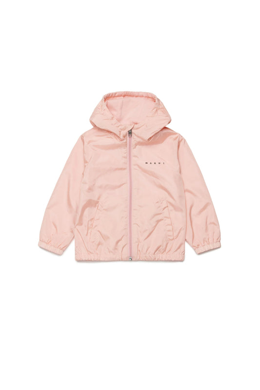 GIACCA ANTIVENTO ROSA CON LOGO NERO MARNI - Angel Luxury