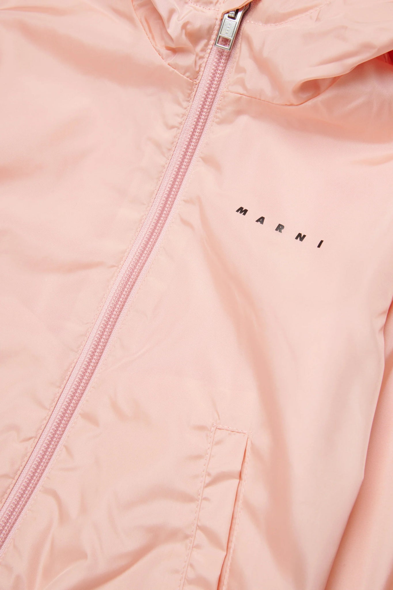 GIACCA ANTIVENTO ROSA CON LOGO NERO MARNI - Angel Luxury