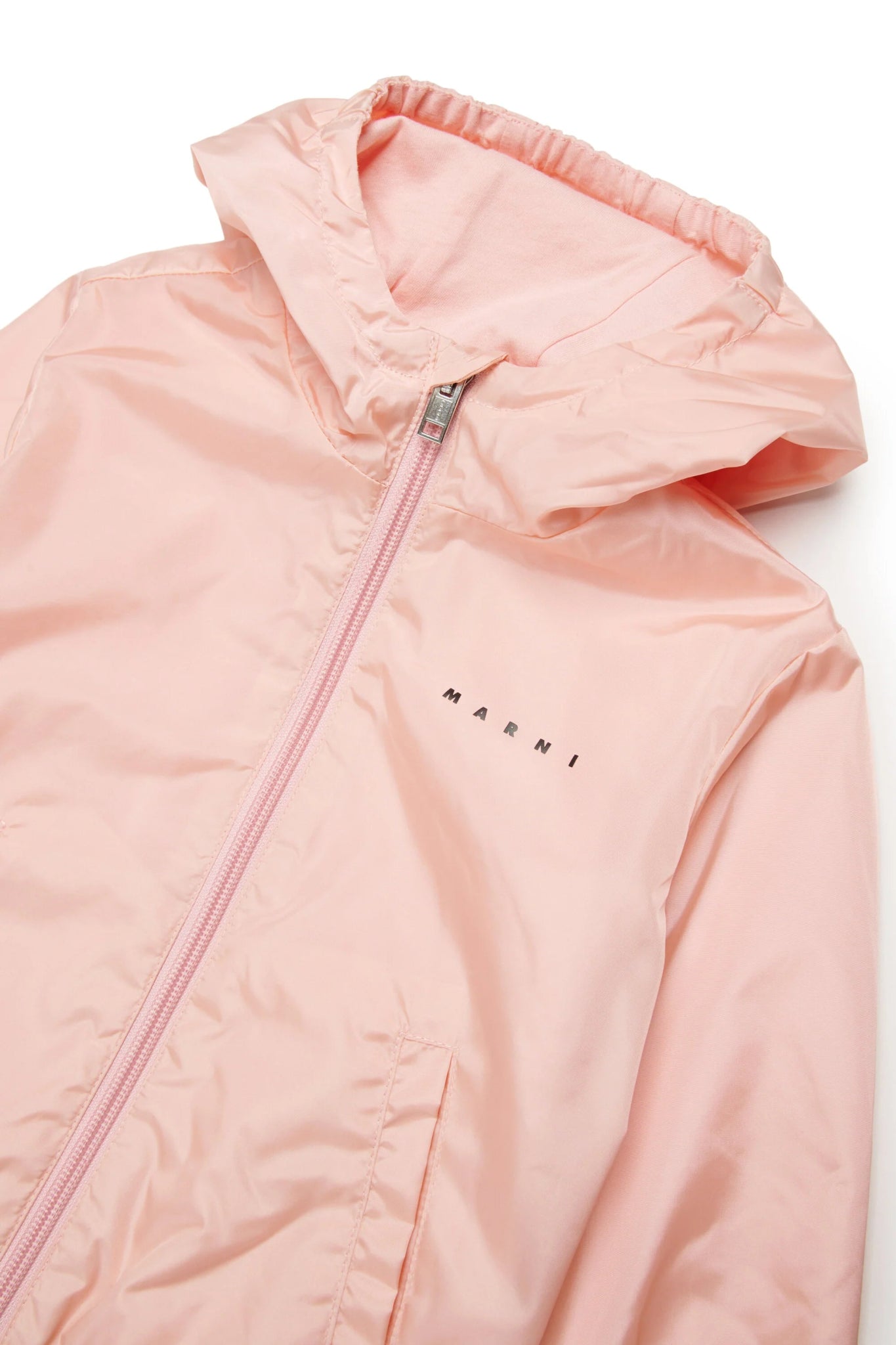 GIACCA ANTIVENTO ROSA CON LOGO NERO MARNI - Angel Luxury
