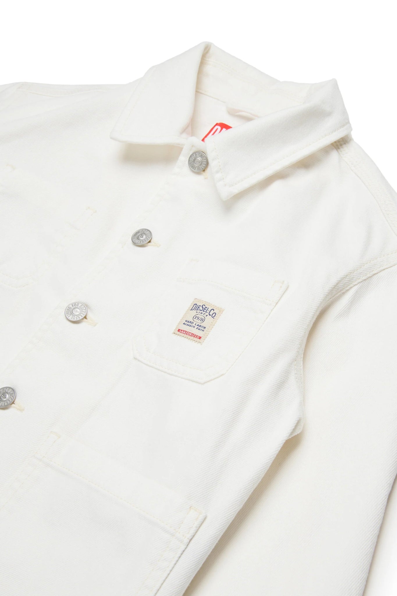GIACCA BIANCA IN DENIM CON LOGO DIESEL - Angel Luxury