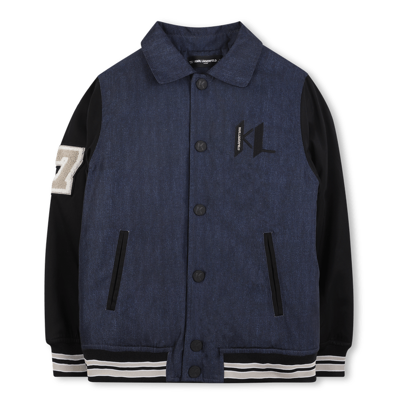 GIACCA BOMBER EFFETTO IN DENIM KARL LAGERFELD - Angel Luxury