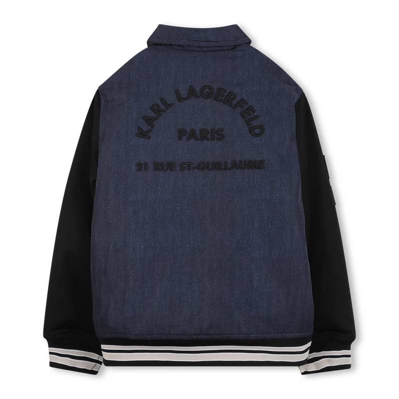 GIACCA BOMBER EFFETTO IN DENIM KARL LAGERFELD - Angel Luxury