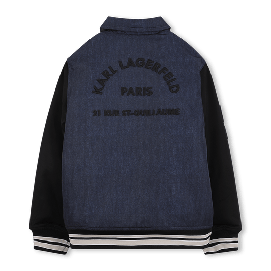 GIACCA BOMBER EFFETTO IN DENIM KARL LAGERFELD - Angel Luxury