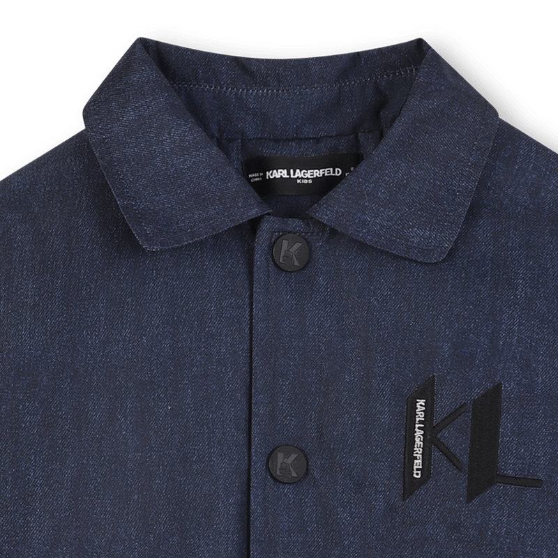 GIACCA BOMBER EFFETTO IN DENIM KARL LAGERFELD - Angel Luxury