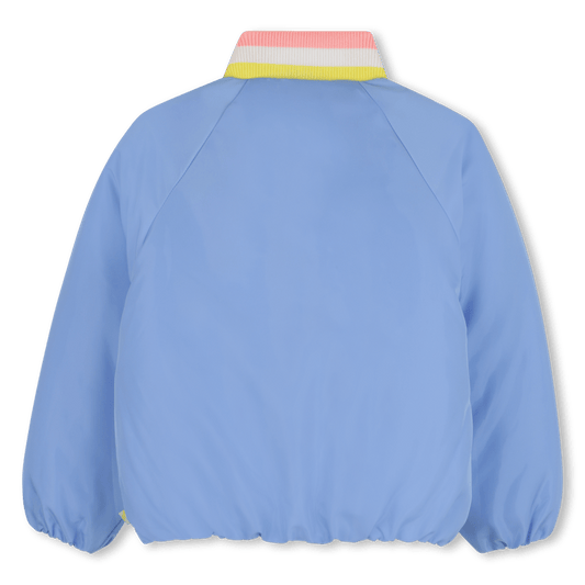 GIACCA CELESTE CON ZIP ROSA FLUO BILLIEBLUSH - Angel Luxury