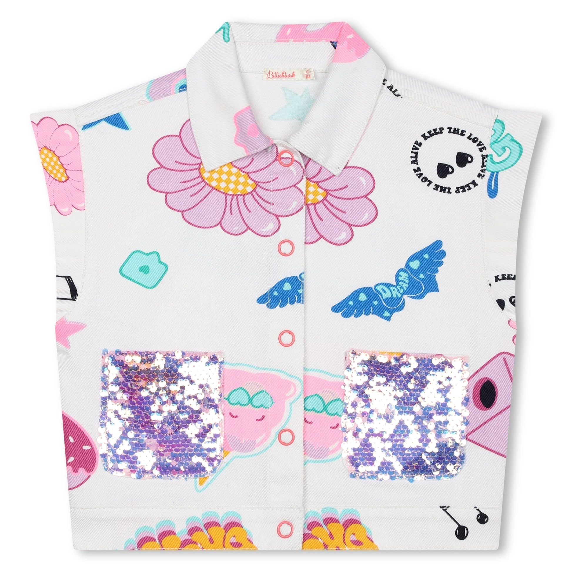 GIACCA DENIM BIANCA BILLIEBLUSH - Angel Luxury