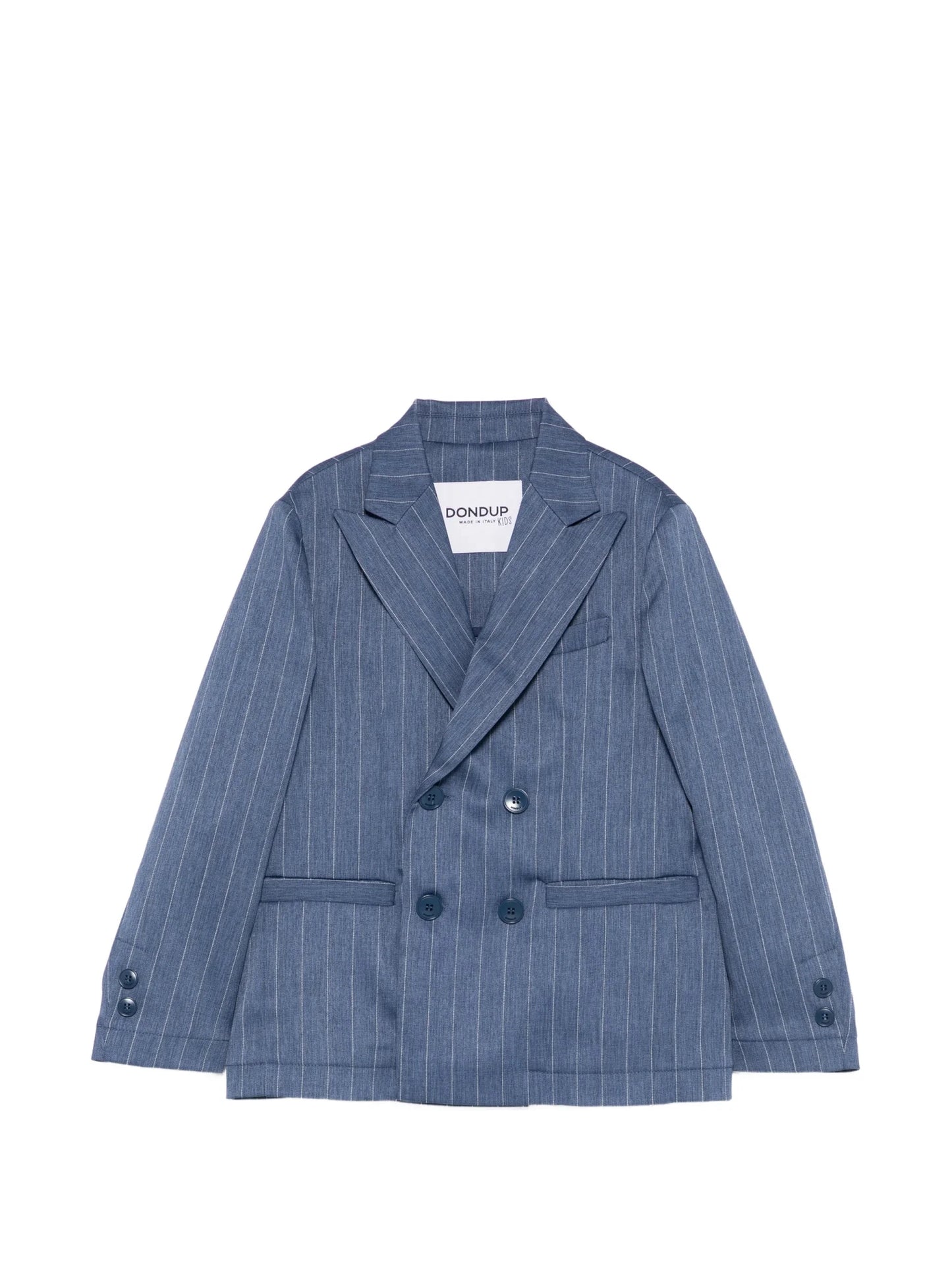 GIACCA DOPPIOPETTO GESSATO BLU DONDUP - Angel Luxury