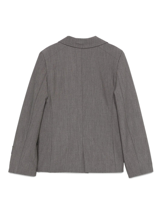 GIACCA GRIGIA CON ZIP ROSA MSGM - Angel Luxury