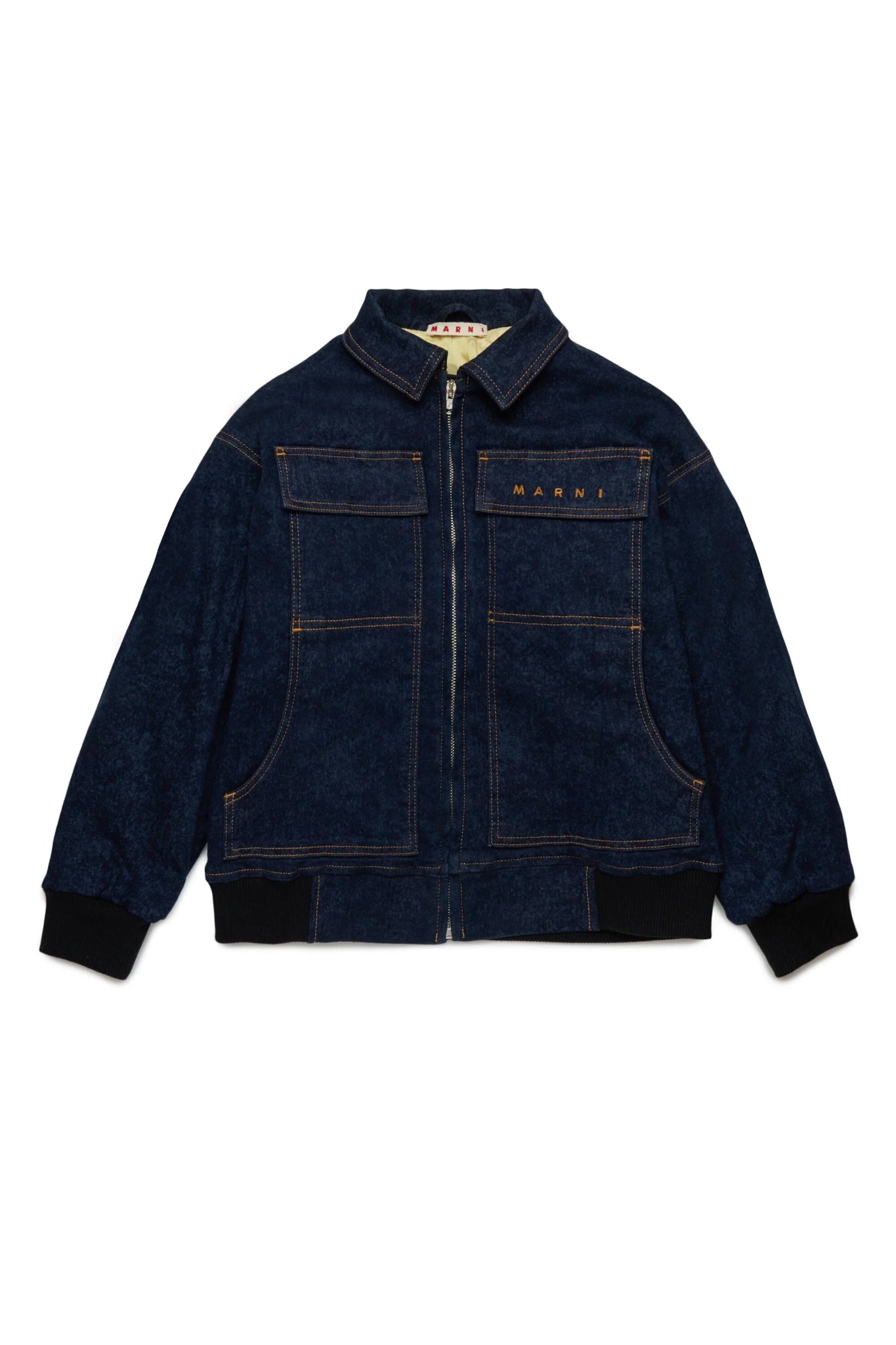 GIACCA IMBOTTITA IN DENIM MARMORIZZATO - Angel Luxury