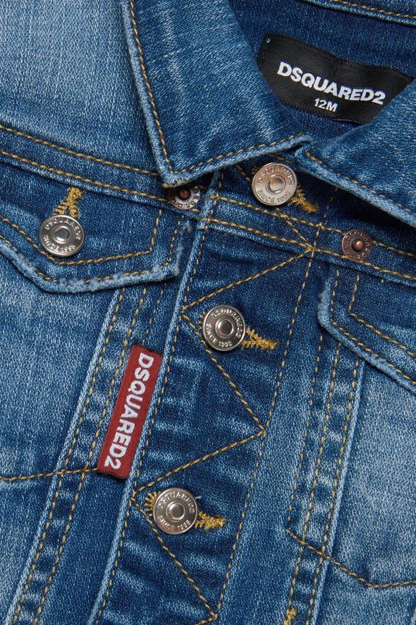 GIACCA IN DENIM BLU SFUMATO DSQUARED2 - Angel Luxury