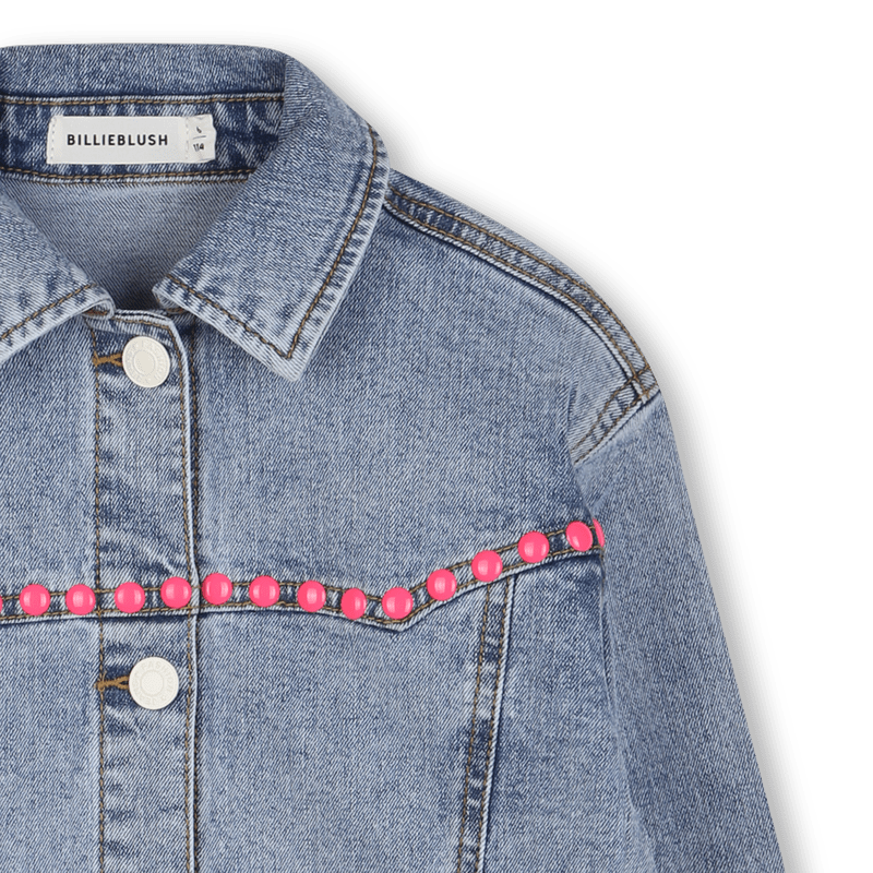 GIACCA IN DENIM CON STAMPA SUL RETRO BILLIEBLUSH - Angel Luxury