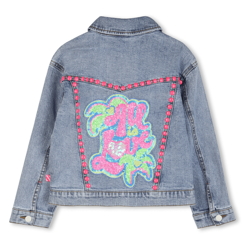 GIACCA IN DENIM CON STAMPA SUL RETRO BILLIEBLUSH - Angel Luxury