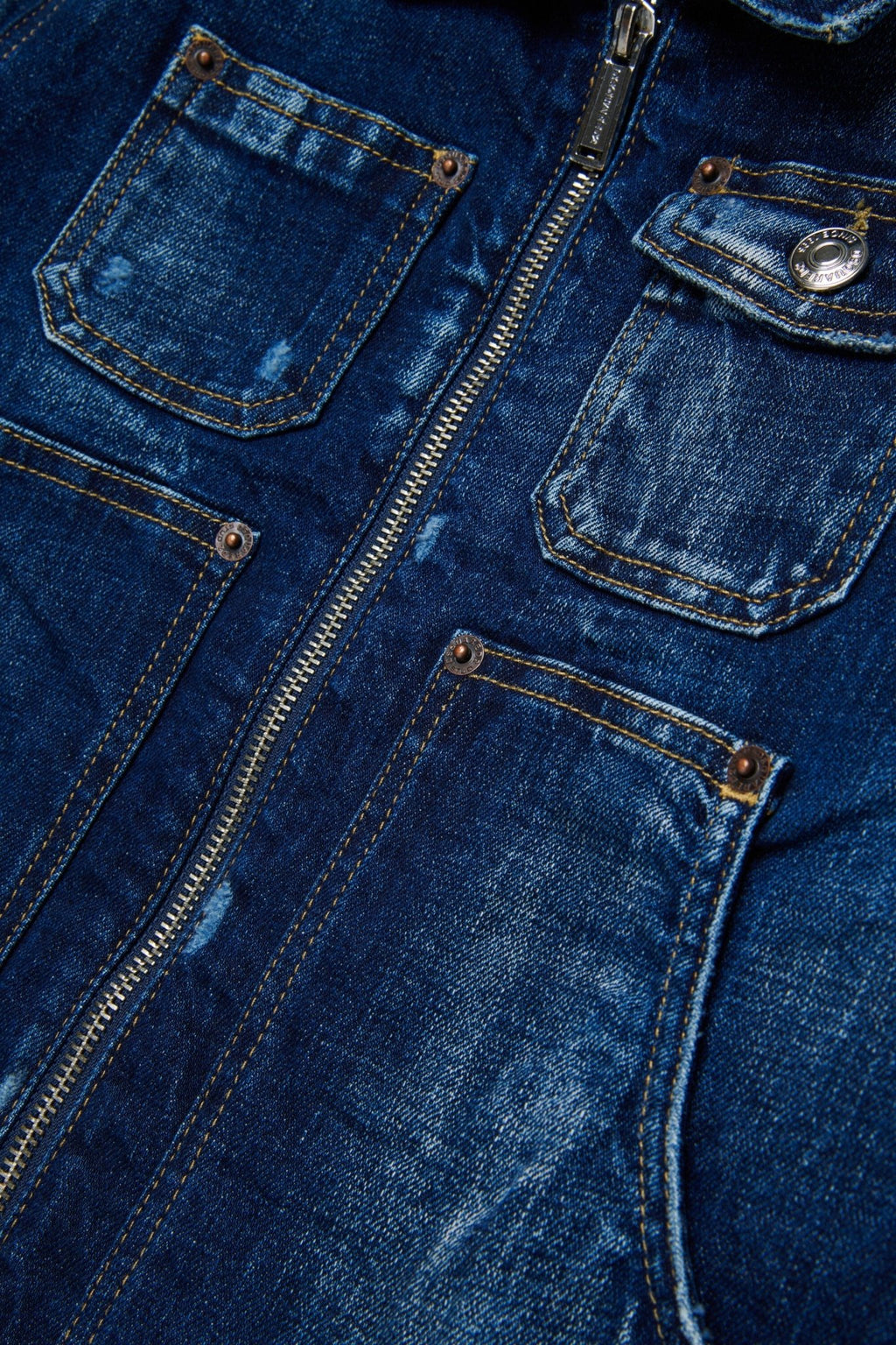 GIACCA IN DENIM CON ZIP E TASCHE DSQUARED2 - Angel Luxury