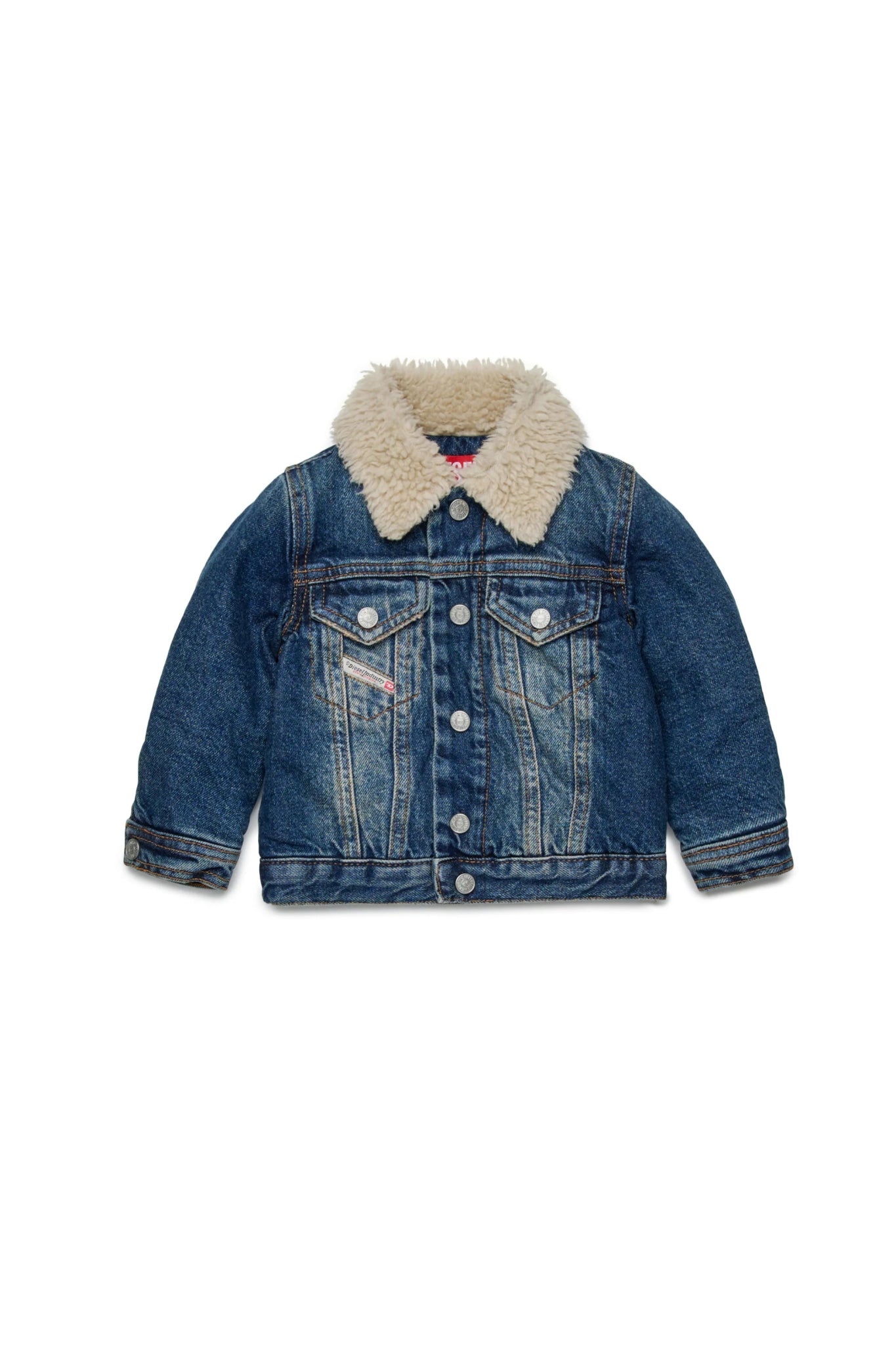 GIACCA IN DENIM SFUMATO CON TEDDY DIESEL - Angel Luxury