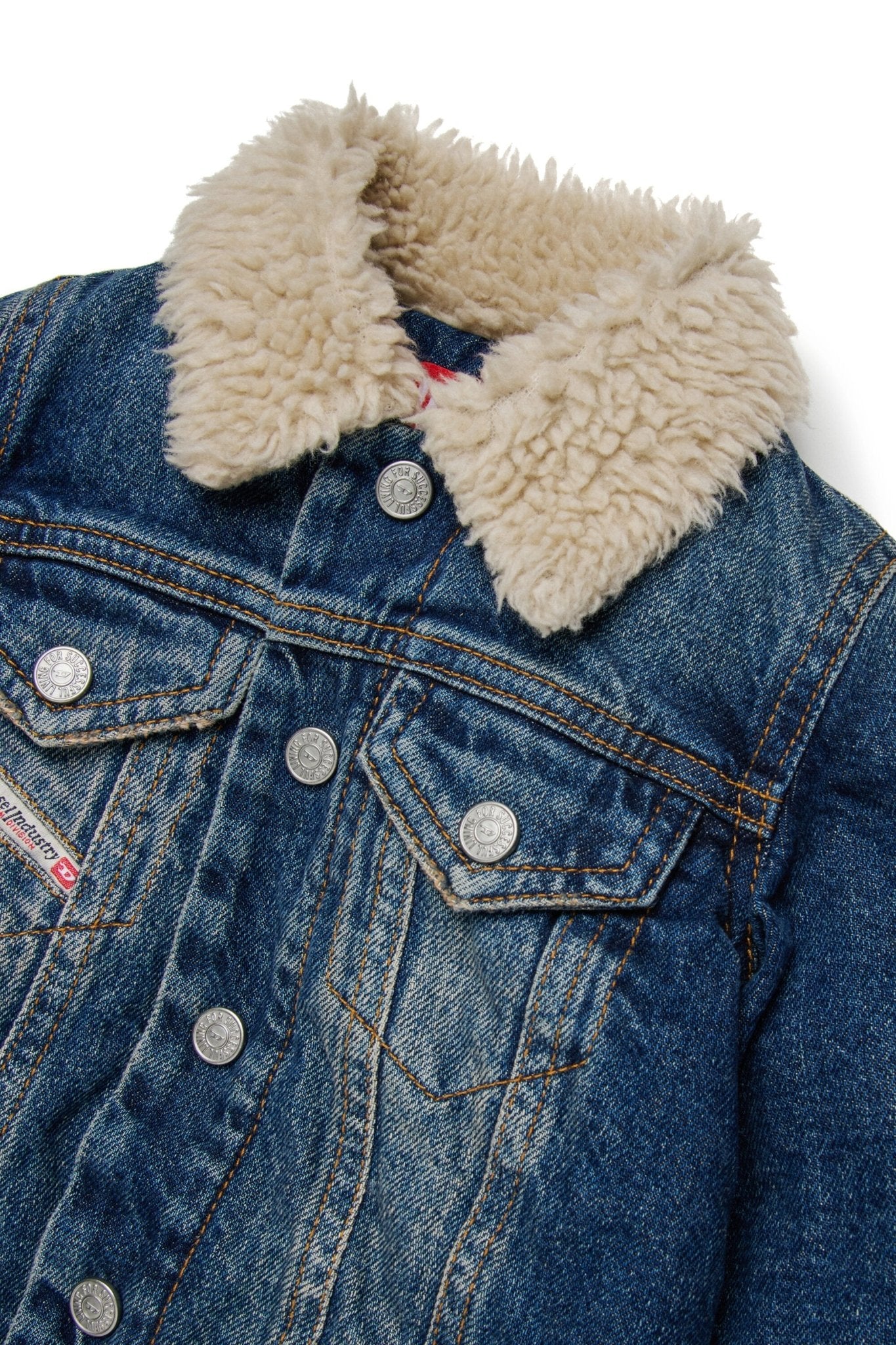 GIACCA IN DENIM SFUMATO CON TEDDY DIESEL - Angel Luxury