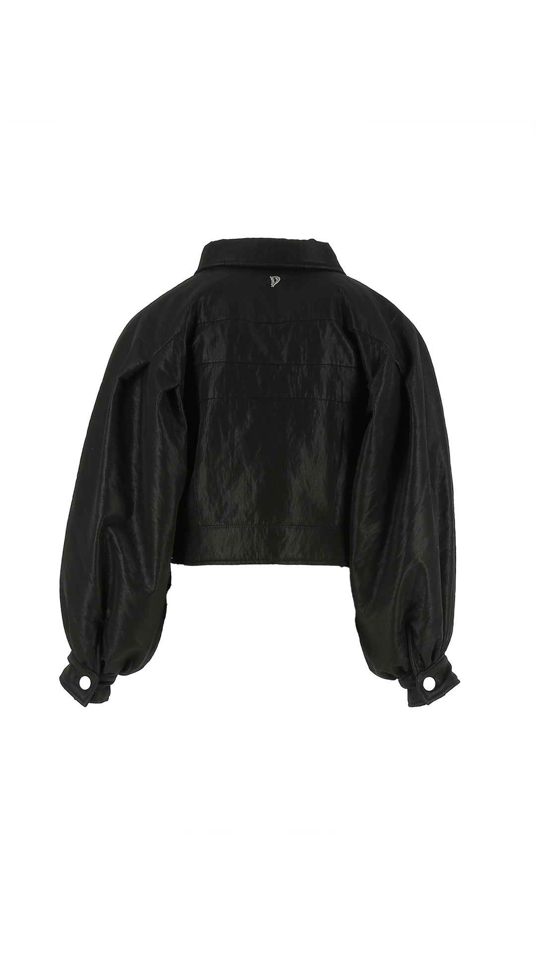 GIACCA IN ECOPELLE CON PIEGHE NERO DONDUP - Angel Luxury