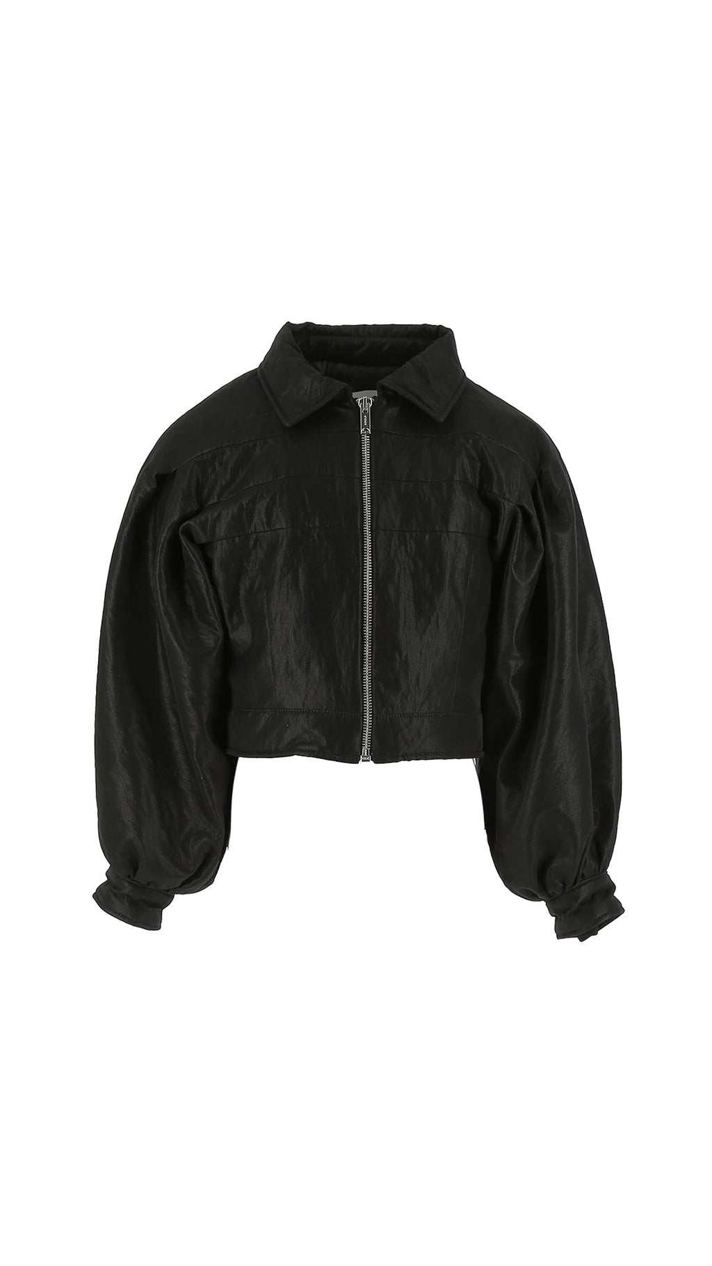 GIACCA IN ECOPELLE CON PIEGHE NERO DONDUP - Angel Luxury