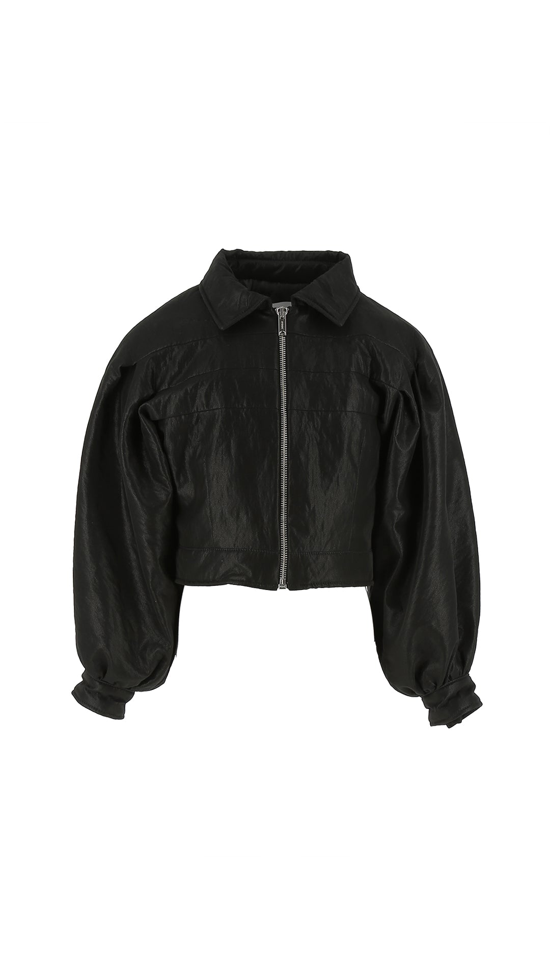 GIACCA IN ECOPELLE CON PIEGHE NERO DONDUP - Angel Luxury
