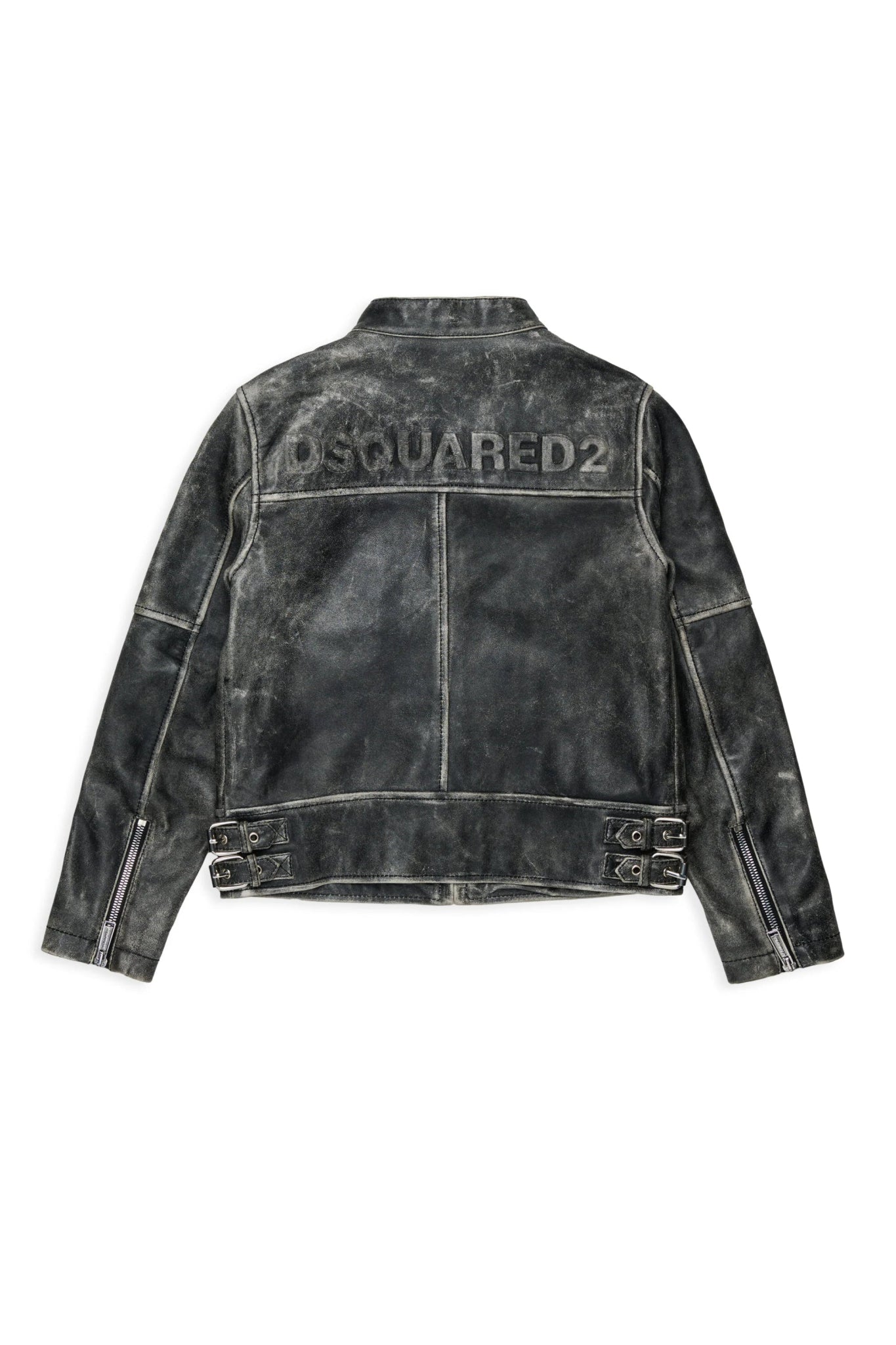 GIACCA IN PELLE CON LOGO SUL RETRO DSQUARED2 - Angel Luxury