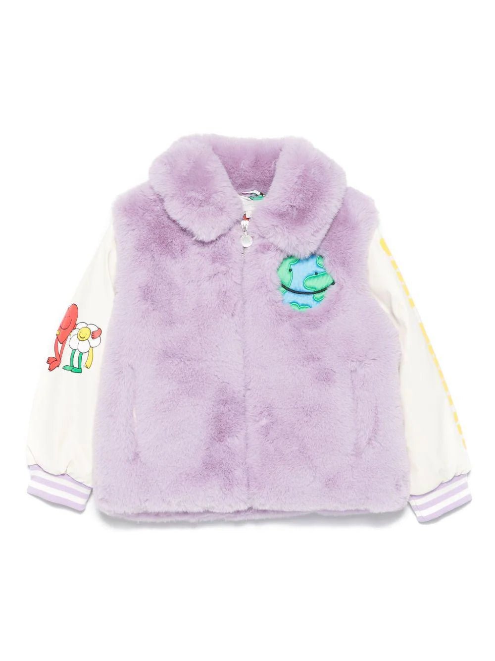 GIACCA IN PELLICCIA LILLA CON STAMPE STELLA MCCARTNEY - Angel Luxury