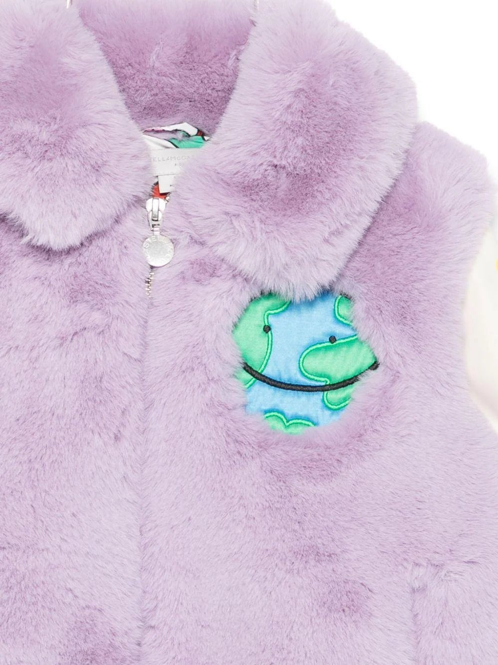 GIACCA IN PELLICCIA LILLA CON STAMPE STELLA MCCARTNEY - Angel Luxury