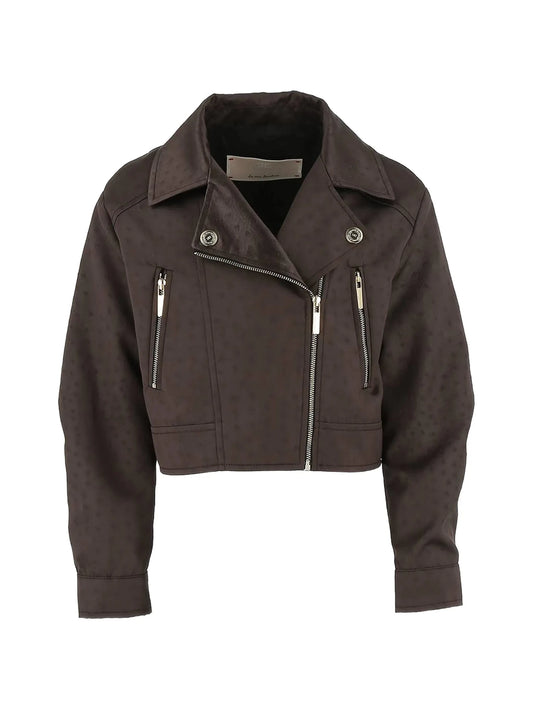GIACCA MARRONE IL ECOPELLE ELISABETTA FRANCHI - Angel Luxury