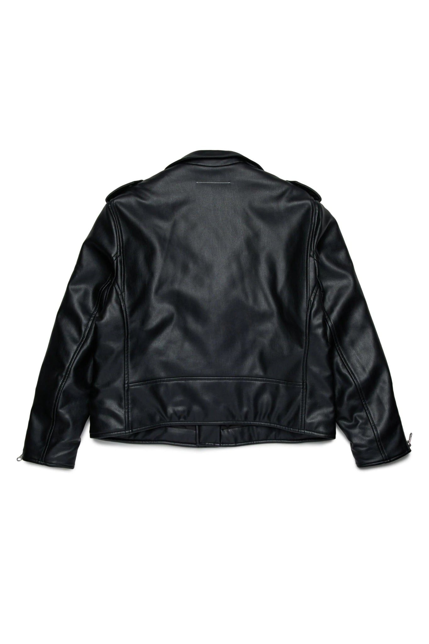 GIACCA MODELLO CHIODO ECOPELLE NERO MAISON MARGIELA - Angel Luxury