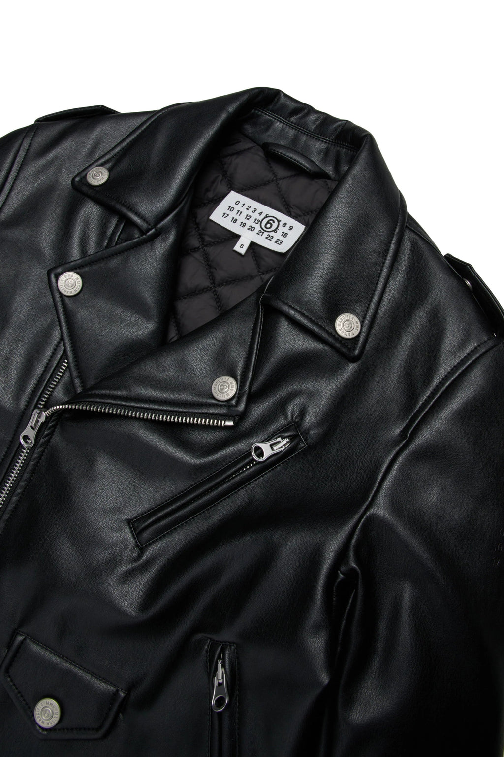 GIACCA MODELLO CHIODO ECOPELLE NERO MAISON MARGIELA - Angel Luxury