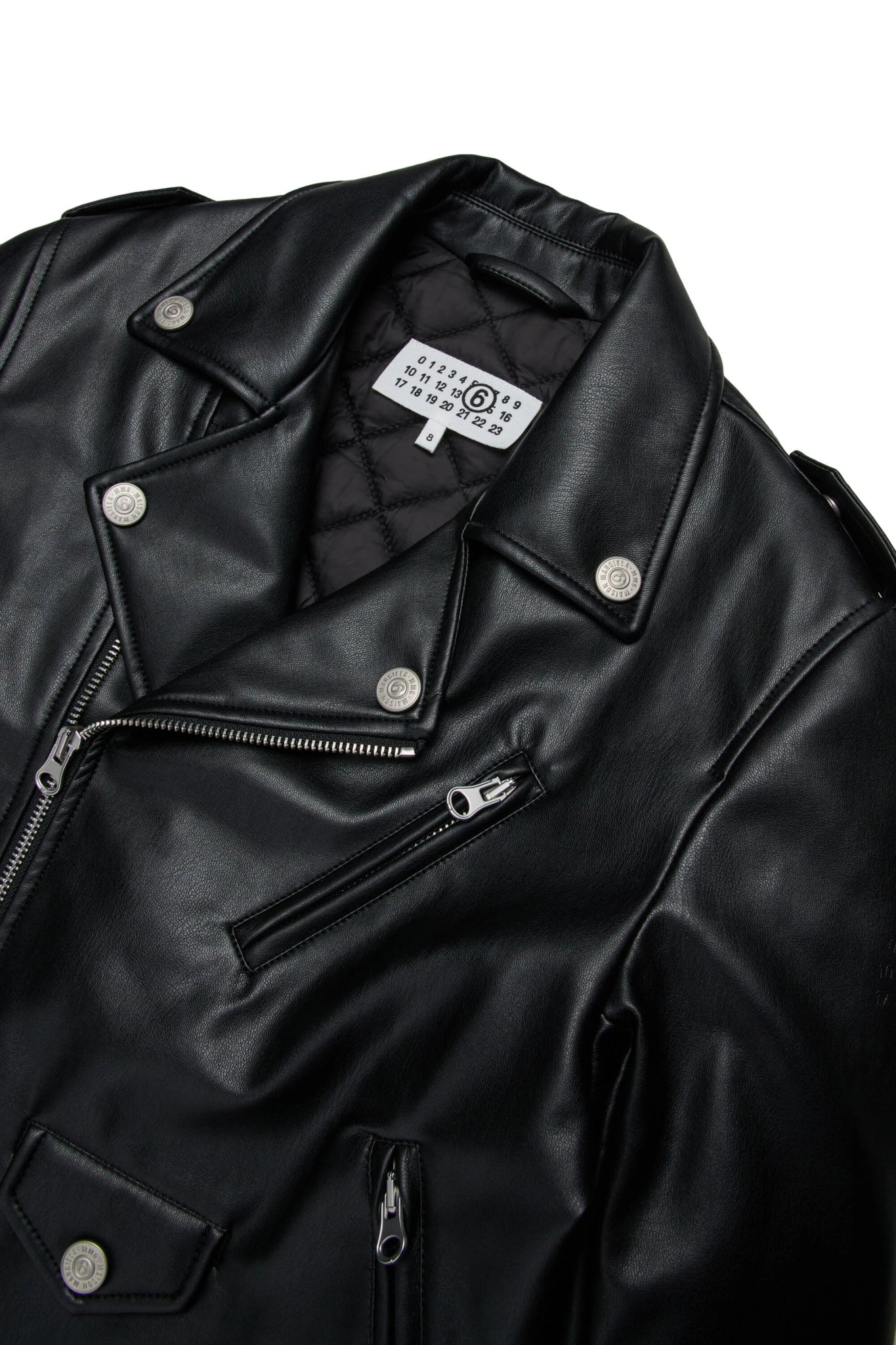 GIACCA MODELLO CHIODO ECOPELLE NERO MAISON MARGIELA - Angel Luxury