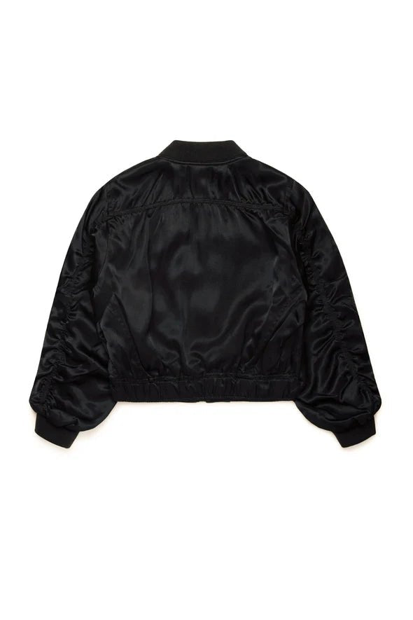 GIACCA NERA BOMBER IN RASO CON TASCHE DIESEL - Angel Luxury