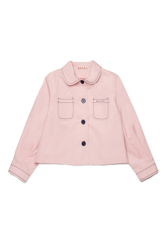 GIACCA ROSA CON BOTTONI E LOGO NERO MARNI - Angel Luxury