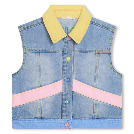 GIACCA SENZA MANICHE IN DENIM BILLIEBLUSH - Angel Luxury