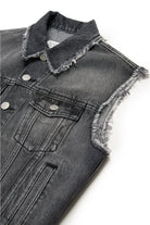 GIACCA SMANICATA IN DENIM NERO MAISON MARGIELA - Angel Luxury