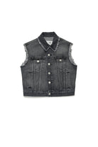 GIACCA SMANICATA IN DENIM NERO MAISON MARGIELA - Angel Luxury